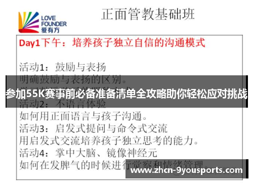 参加55K赛事前必备准备清单全攻略助你轻松应对挑战