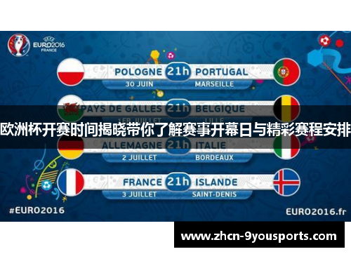 欧洲杯开赛时间揭晓带你了解赛事开幕日与精彩赛程安排 欧洲杯开赛时间揭晓带你了解赛事开幕日与精彩赛程安排